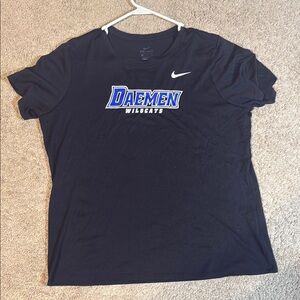 Nike Black T-Shirt with Blue Daemen Wildcats Logo